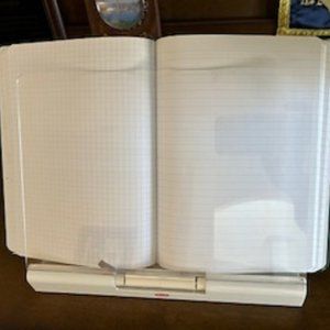 Recipe Cookbook Holder with Clear Front Cover White